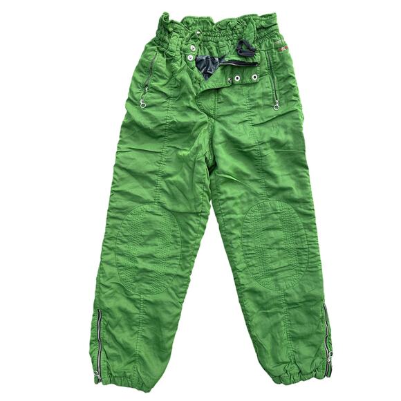 Vintage 80’s Post Card Italian ski wear 2 piece suit size 48 bright green retro - Picture 7 of 11